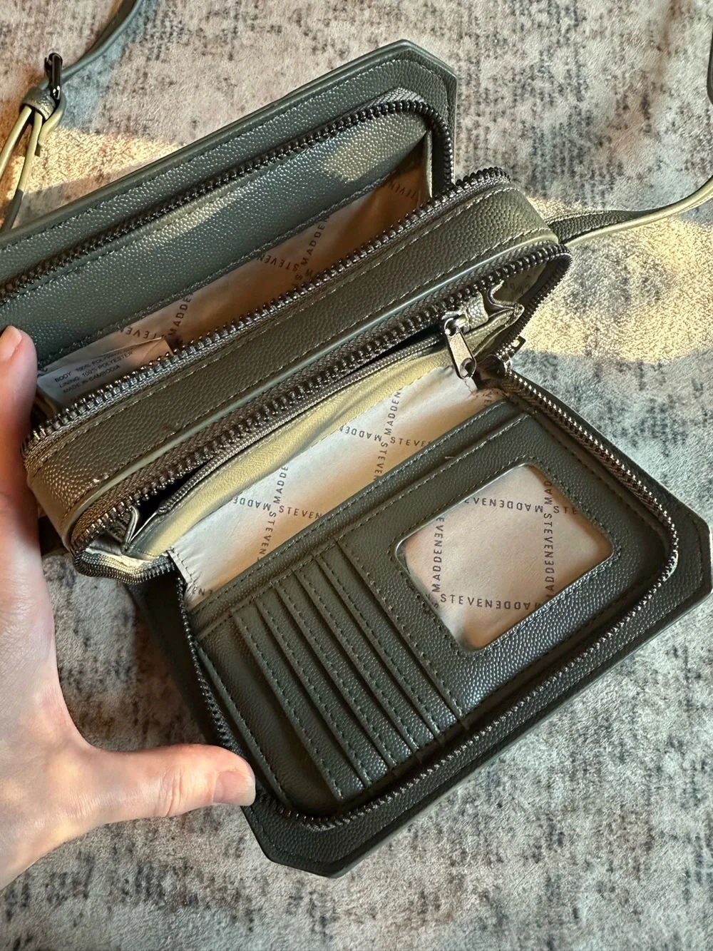 Steve Madden Green Crossbody Bag Adjustable Strap